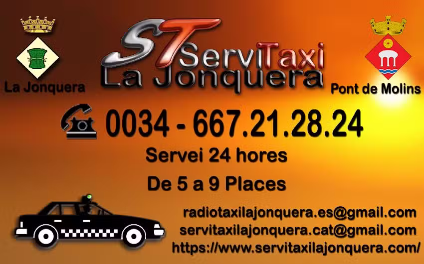Servitaxi La Jonquera &ndash; Radio Taxi La Jonquera &ndash; Taxis de 1 a 9 Plazas.