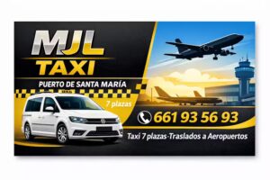 TAXI EL PUERTO DE SANTA MARIA 6 PASAJEROS MAS CONDUCTOR