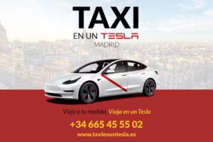 Taxi en un Tesla