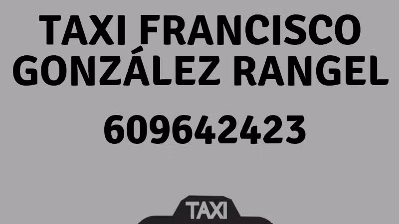Taxi Francisco Gonz&aacute;lez Rangel