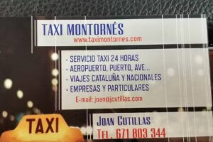 Taxi Montornès Joan Cutillas