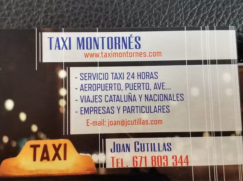 Taxi Montorn&egrave;s Joan Cutillas