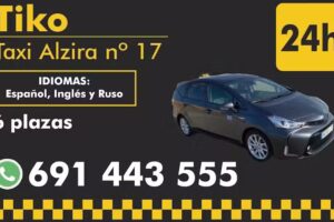 Taxi Tiko Alzira 24 Horas – 6 Plazas