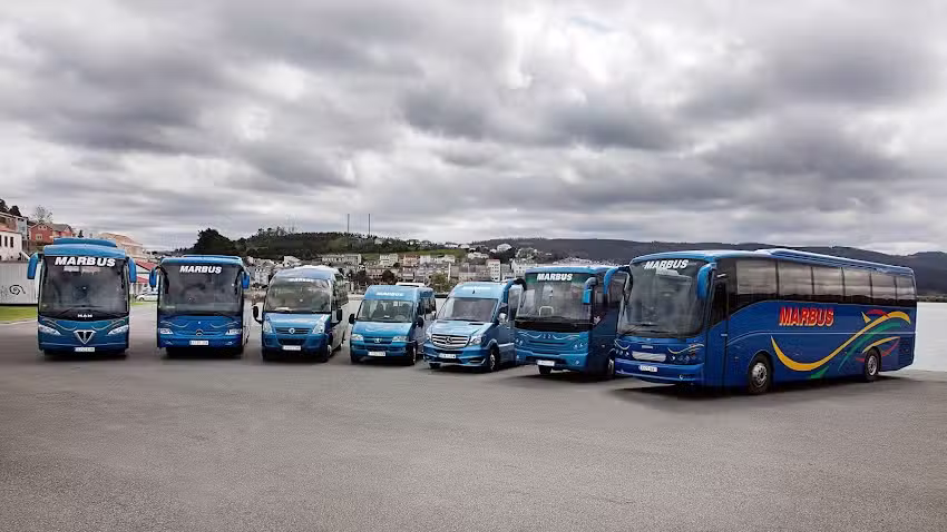 Taxis (5 plazas y 7 plazas), Microbuses y Autobuses. Autos Marbus