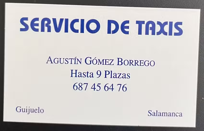 Taxis Agust&iacute;n G&oacute;mez Borrego